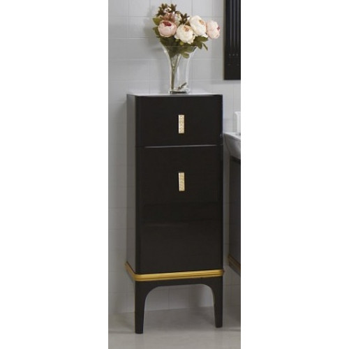 BelBagno Пенал для ванной PRADO-1100 Nero Lucido