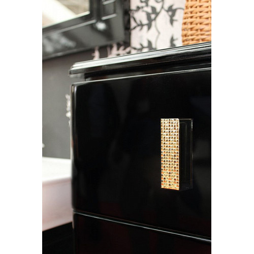BelBagno Пенал для ванной PRADO-1100 Nero Lucido