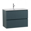 BelBagno Тумба с раковиной Uno 90 подвесная Голубой матовый с раковиной BB-8099-90