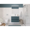 BelBagno Тумба с раковиной Uno 90 подвесная Голубой матовый с раковиной BB-8099-90