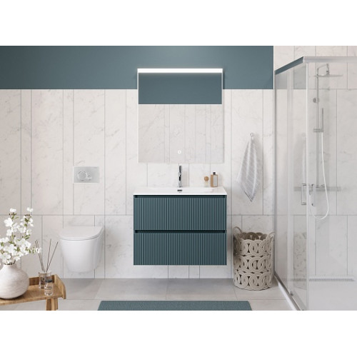 BelBagno Тумба с раковиной Uno 90 подвесная Голубой матовый с раковиной BB-8099-90