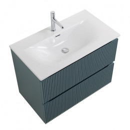 BelBagno Тумба с раковиной Uno 90 подвесная Голубой матовый с раковиной BB-8099-90