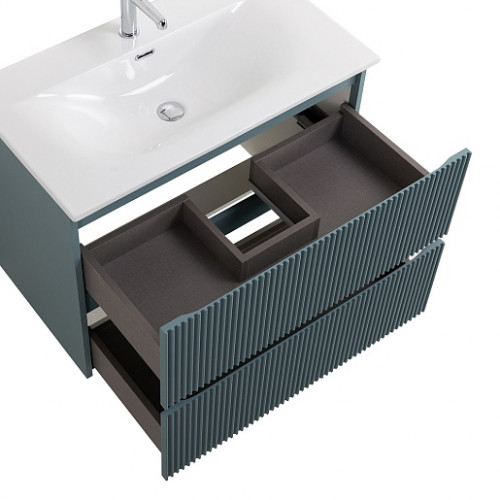 BelBagno Тумба с раковиной Uno 90 подвесная Голубой матовый с раковиной BB-8099-90