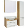 Runo Тумба с раковиной Дублин 70 подвесная дуб/белая