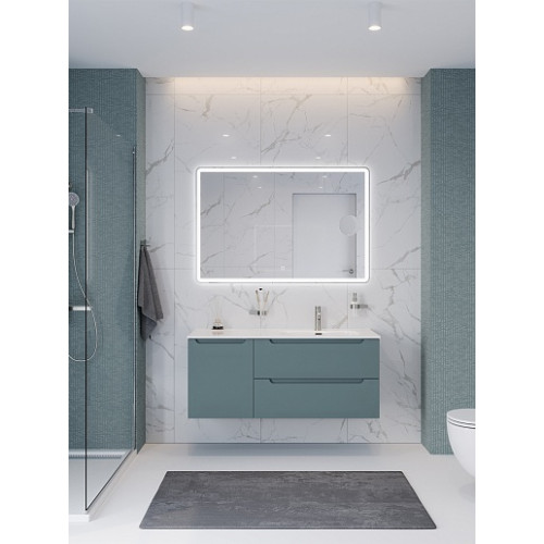 BelBagno Тумба с раковиной Etna 120 R подвесная голубая матовая
