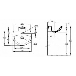Jacob Delafon Раковина Patio E4152