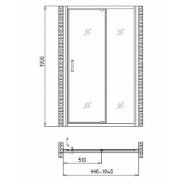Gemy Душевая дверь Sunny Bay S28191A в нишу