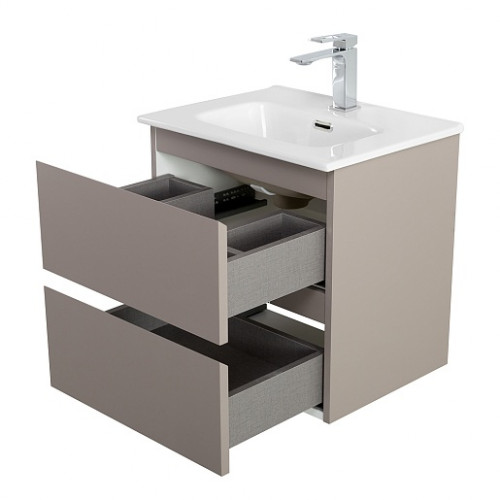 BelBagno Тумба с раковиной Kraft 39-50 подвесная Бежевый матовый с раковиной BB500/390ETL