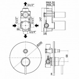 Смеситель для душа Paffoni Stick SK019CR Хром