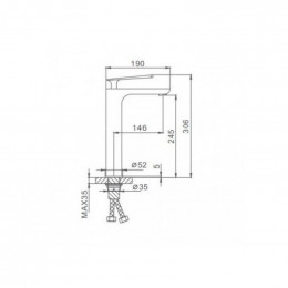 Смеситель для раковины Frap F1052-57 черный/хром