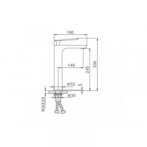 Смеситель для раковины Frap F1052-57 черный/хром