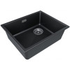Мойка для кухни Paulmark Lumi UNI-SKEW LU55SK-BLM 55.5x44 черный металлик