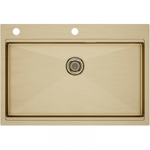 Мойка для кухни Paulmark Vast-Pro PM707551-BG 75x51 брашированное золото