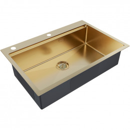 Мойка для кухни Paulmark Vast-Pro PM707551-BG 75x51 брашированное золото