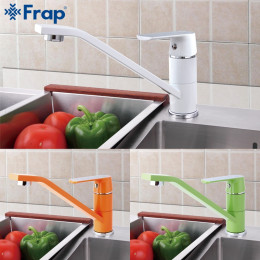 Смеситель для кухни Frap F4932 оранжевый/хром