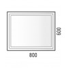 Зеркало Corozo Барго 80 LED SD-00001117,белый