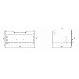 Dreja Тумба с раковиной Tiny 60