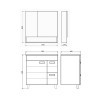 Зеркальный шкаф Comforty Клеон-75 00-00004755 белый / дуб дымчатый