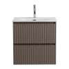 BelBagno Тумба с раковиной Uno mini 50 подвесная Бежевый матовый с раковиной BB-8099-3-50