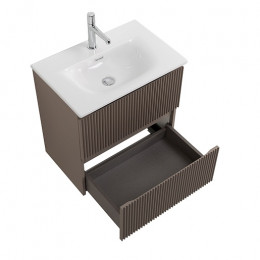 BelBagno Тумба с раковиной Uno mini 50 подвесная Бежевый матовый с раковиной BB-8099-3-50