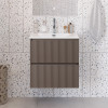 BelBagno Тумба с раковиной Uno mini 50 подвесная Бежевый матовый с раковиной BB-8099-3-50