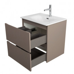 BelBagno Тумба с раковиной Uno mini 50 подвесная Бежевый матовый с раковиной BB-8099-3-50
