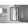 Royal Bath Душевая кабина HP RB 90HP1-M-BL 90x90 стекло матовое профиль черный матовый