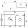 Мойка для кухни Gerhans K37843G-S 78x43 золото