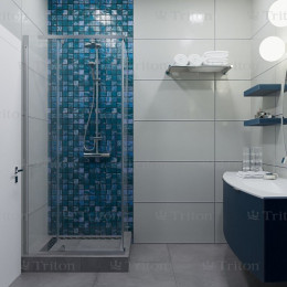 Triton Душевой уголок Терра-Хром 90x90