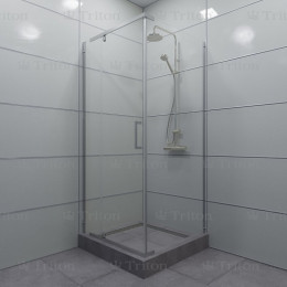 Triton Душевой уголок Терра-Хром 90x90