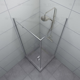 Triton Душевой уголок Терра-Хром 90x90
