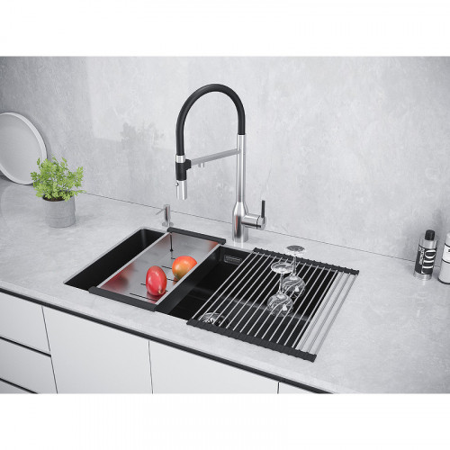 Мойка для кухни Paulmark Lumi UNI LU74-AN 74x46 антрацит