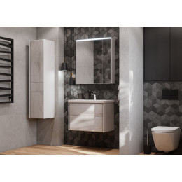 Зеркальный шкаф Roca Ronda 70см, ZRU9303008 белый матовый/бетон, с подсветкой