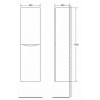 BelBagno Пенал для ванной FLY-MARINO-1500 Rovere moro L
