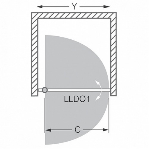 Roltechnik Душевая дверь LLDO1/800 intima