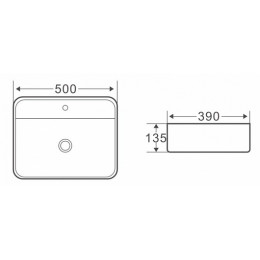BelBagno Накладная раковина BB1321 50 см