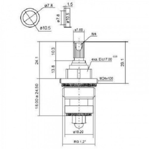 Кранбукса для смесителя Iddis C24 Z20 #ACEFGH 2 шт