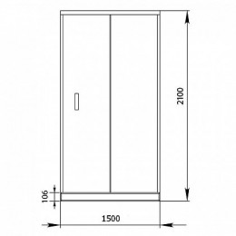 Aquanet Душевая дверь Alfa NAA6121 150