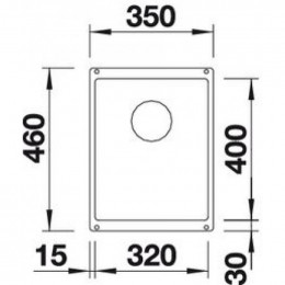 Кухонная мойка Blanco Subline 320-U, темная скала