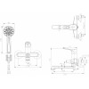 Смеситель для ванны c длинным изливом с аксессуарами Bravat Eco-D F693158C-LB