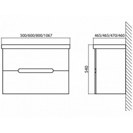 BelBagno Мебель для ванной LUXURY 500  Rovere Moro, TCH