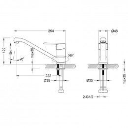 Комплект смесителей Lemark Point "3 в 1" LM0381C