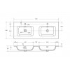 BelBagno Тумба с раковиной Uno 120 с 2 чашами подвесная Бежевый матовый с раковиной CZR-8073-120-2