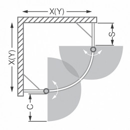 Roltechnik Душевой уголок "TR2 1000" silver