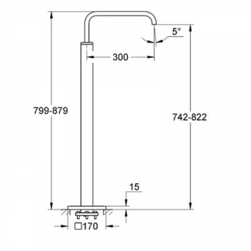 Смеситель напольный Grohe Allure 13218000