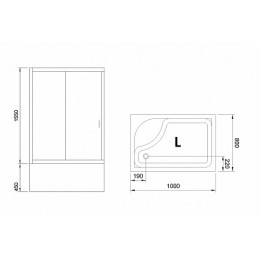 Royal Bath Душевой уголок RB 8100BP-T-CH L