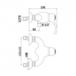 Смеситель для душа Paffoni Flavia FA168BR 262057 бронза