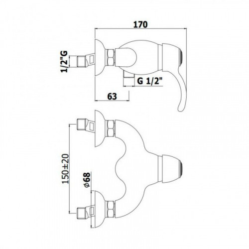 Смеситель для душа Paffoni Flavia FA168BR 262057 бронза