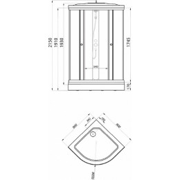 Triton  Душевой уголок Ультра А 90x90