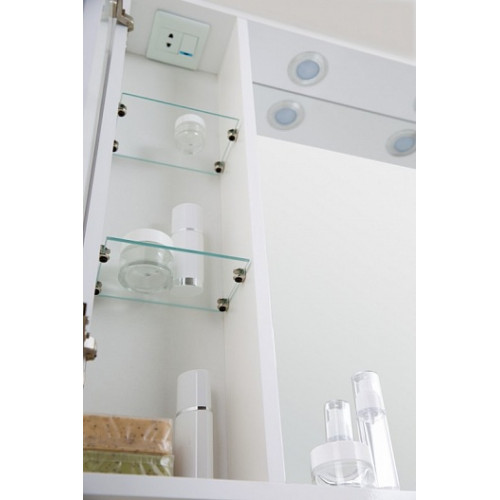 BelBagno Зеркало-шкаф MARINO-SPC-900/750-1A-BL-P-L Bianco Lucido